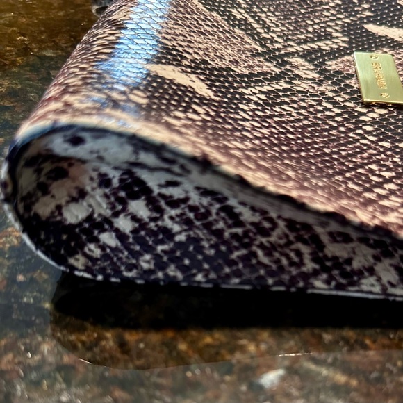 EUC Authentic Vintage Brahmin Python Snakeskin Wristlet Clutch Bag - Picture 9 of 15